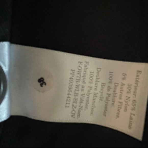 Everlane NWOT Oversized Wool Herringbone Blazer Gray. Sz 2 - Picture 9 of 9